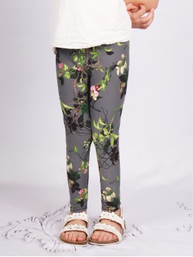 Kids Flower Print Stretchy Legging 